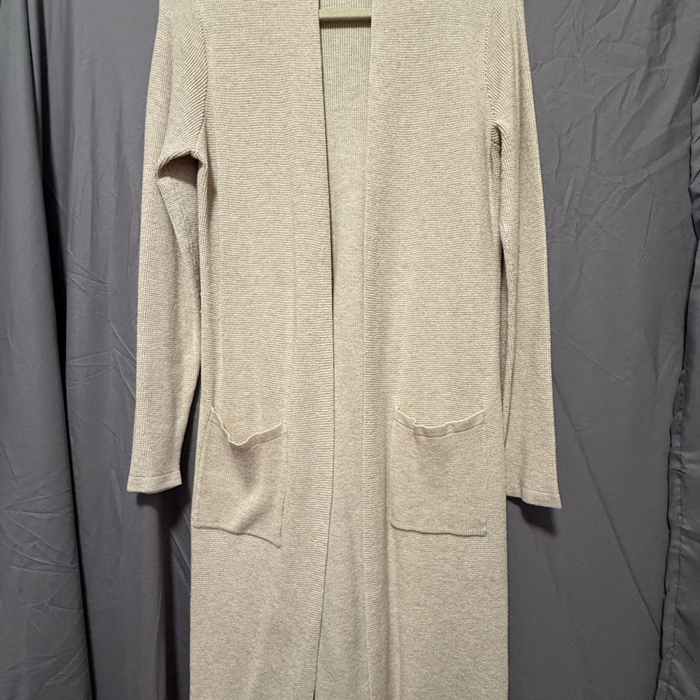 Women's Cream Open Front Sweater